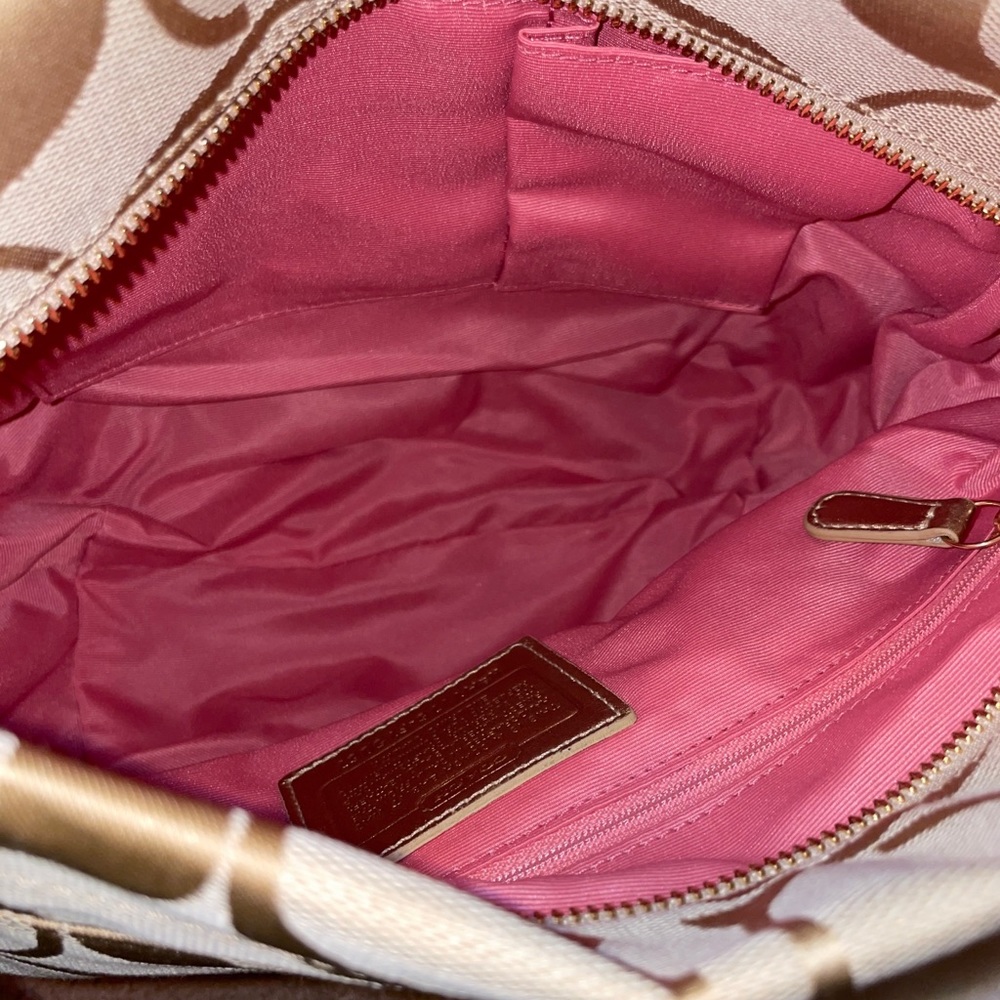 NWT Signature Cream Tan Coach Duffle Bag - Picture 4 of 5